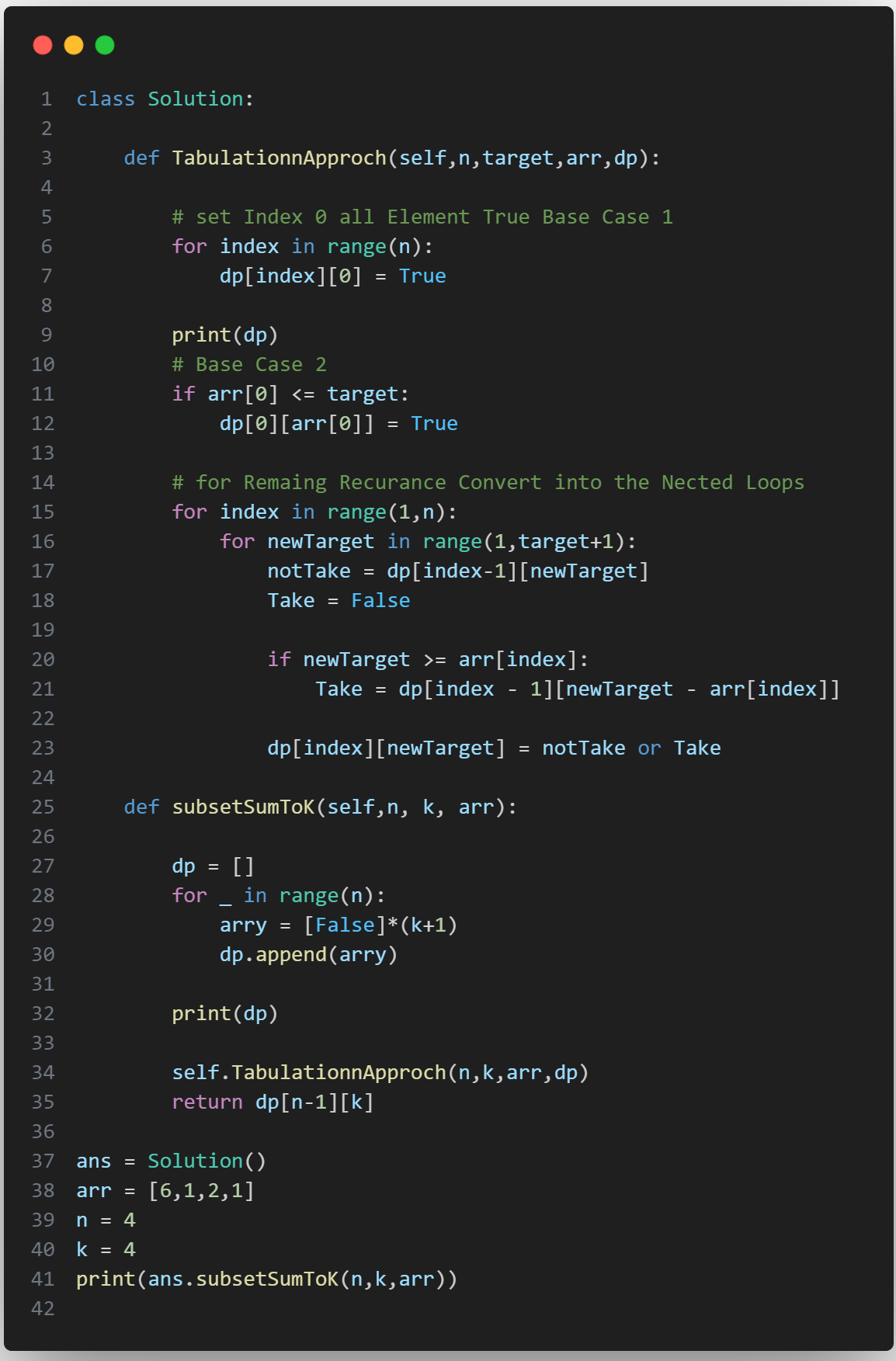 DPL14 Subset Sum Equals to Target 🔥