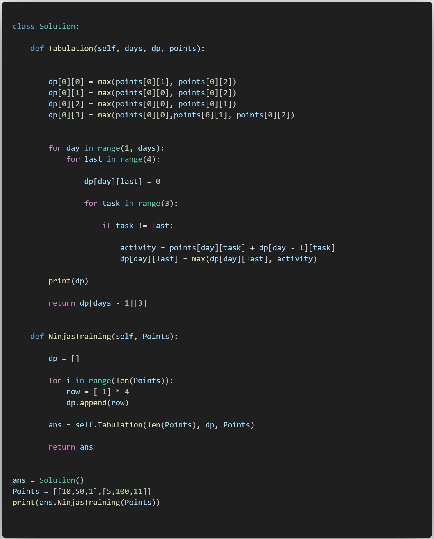 DPL7 Ninja's Training or Vacation Atcoder 2D DP 🔥