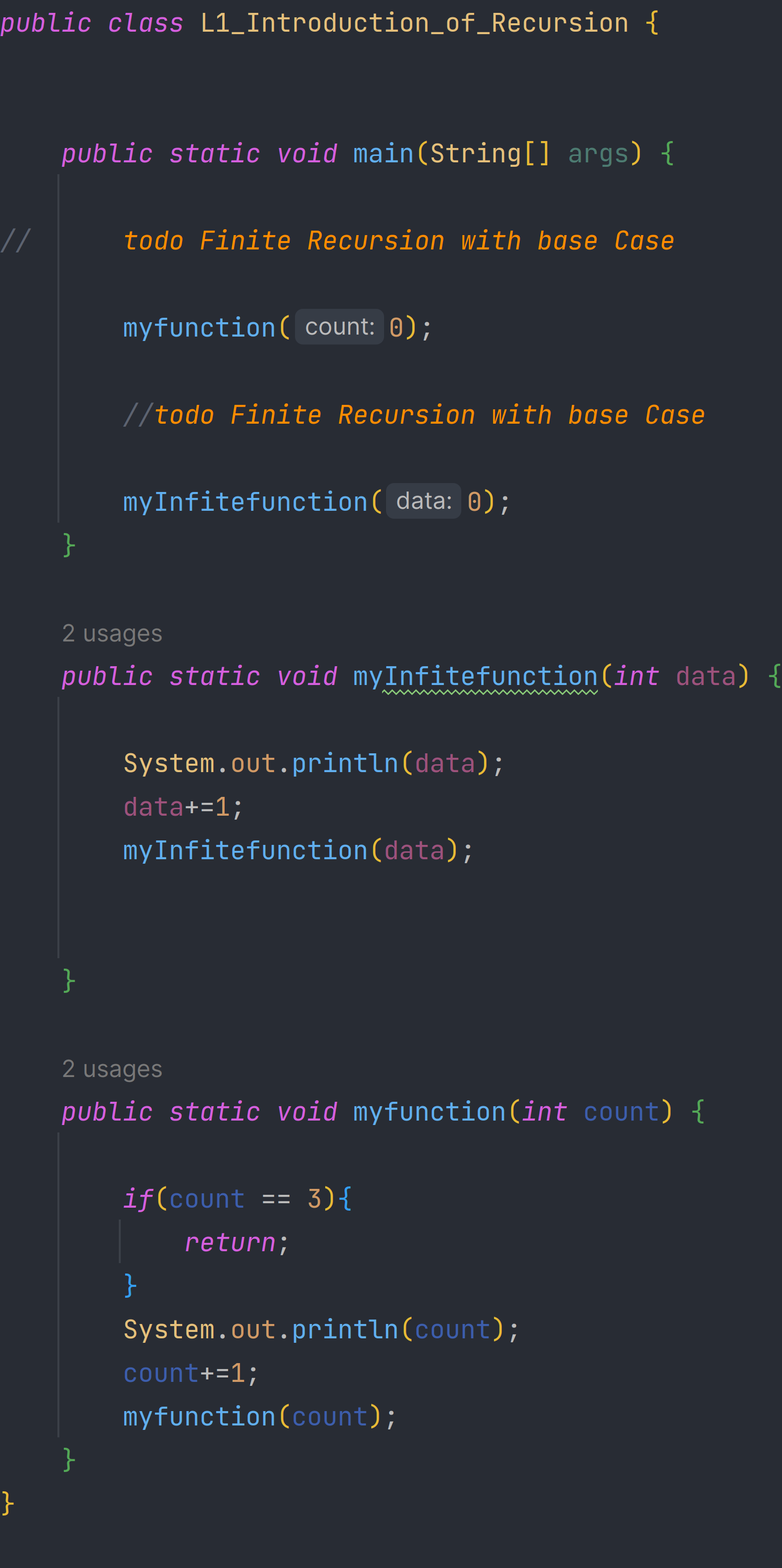 L1 Introduction of Recursion