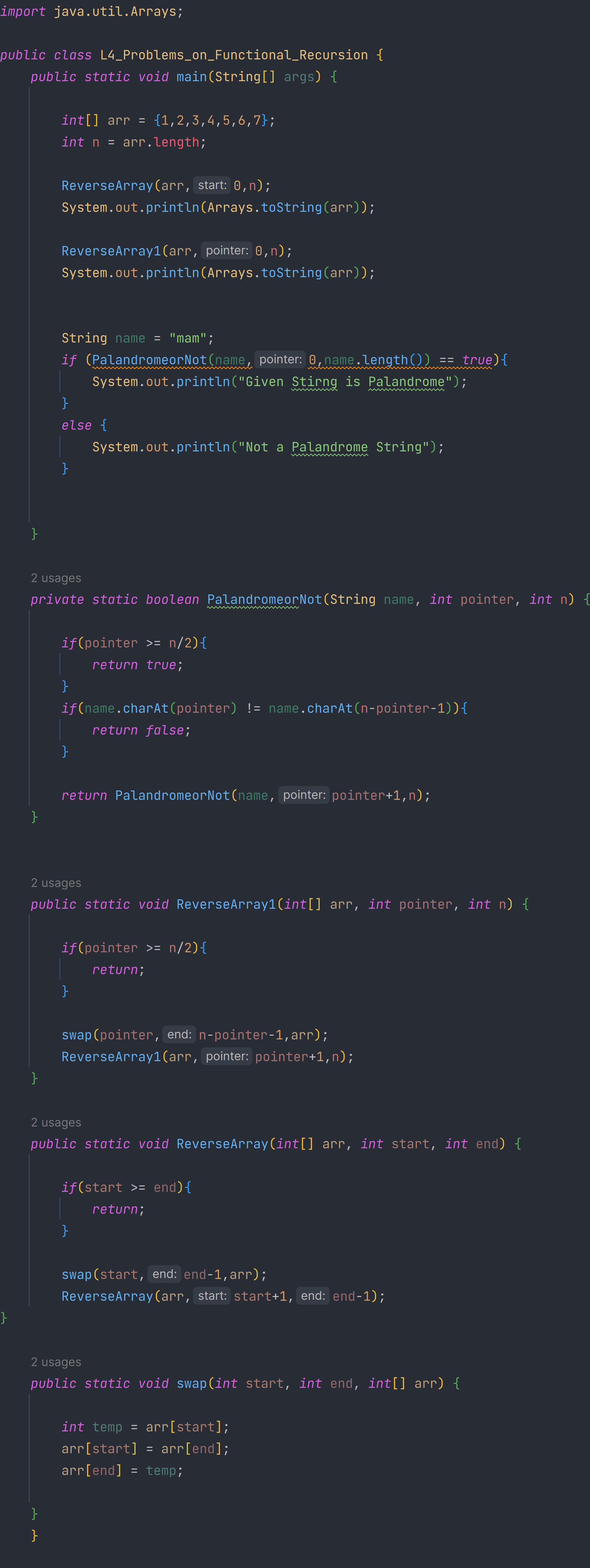 L4 Problems on Functional Recursion
